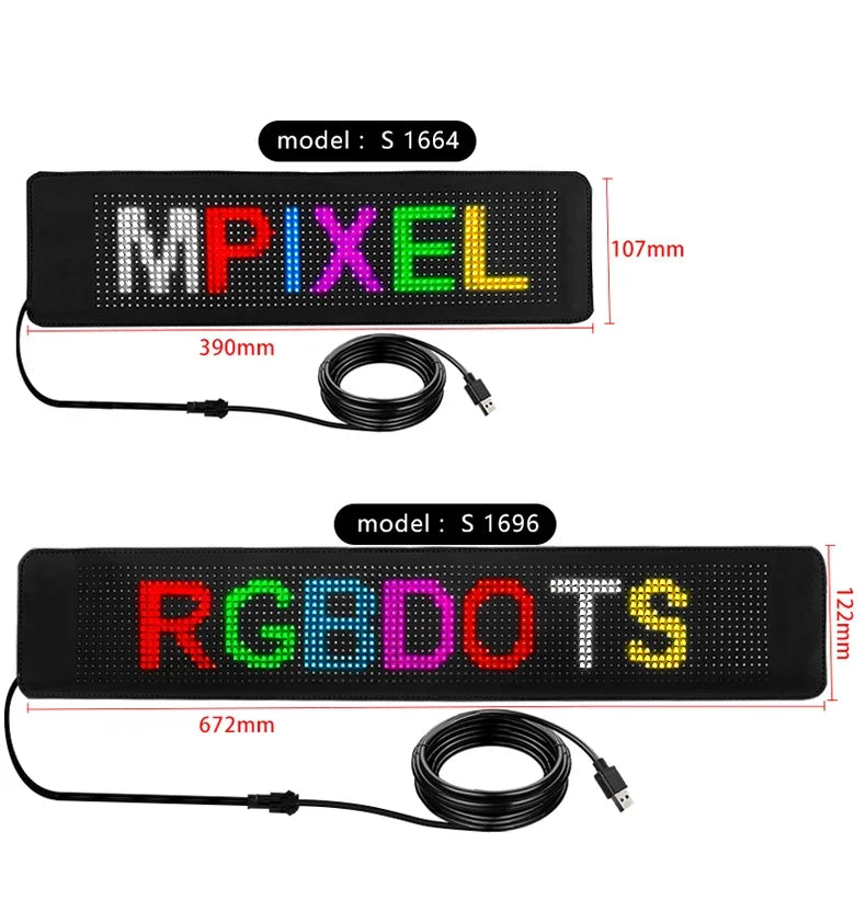 LED Screen Module RGB Text Scrolling APP Or Bluetooth Control Flexible ...