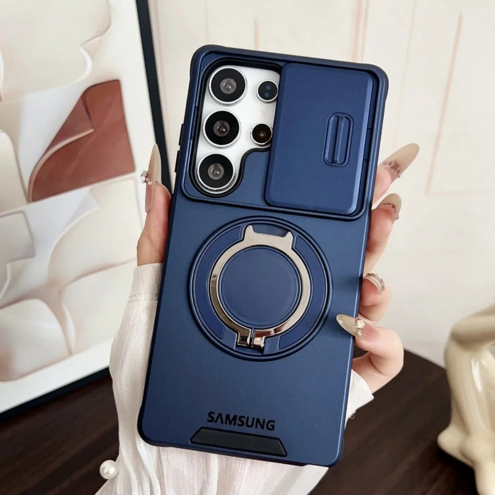 Samsung Galaxy Compatible Case with Sliding Camera Cover & Ring Stand