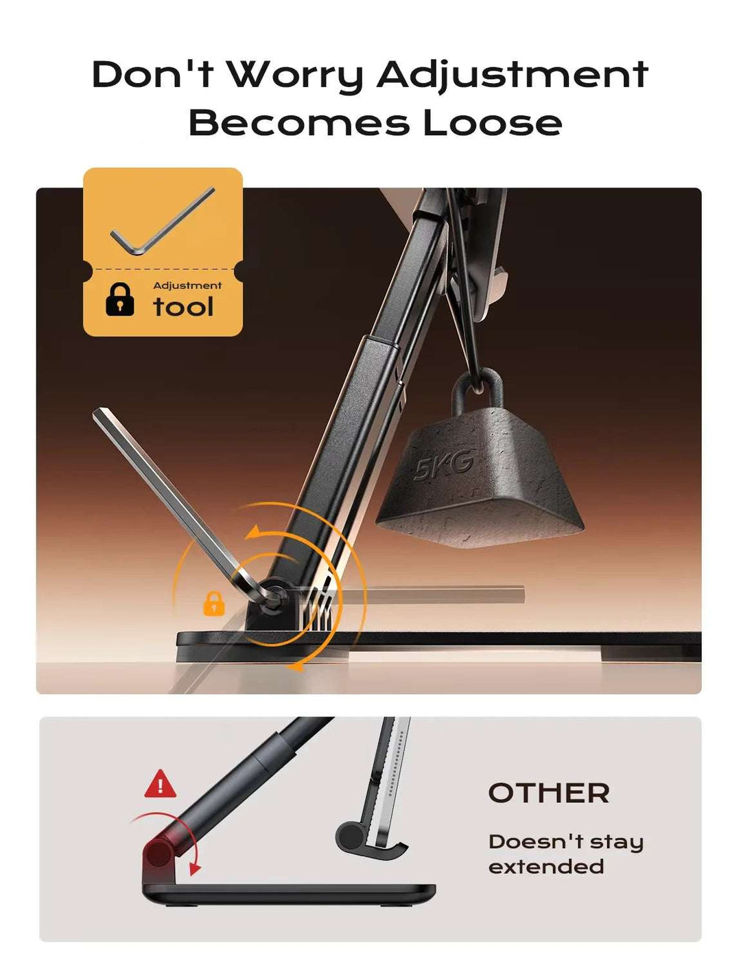 LISEN hot selling  products  tablet Stand Holder Adjustable Tablet Mount  for Desk Lazy Arm Monitor Stand Tablet Holder