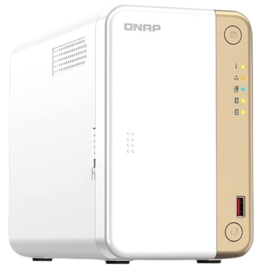 Qnap Ts 262 2 Bay Multimedia Nas Intel Celeron N4505 Dual Core 2.9 G Hz 4 Gb 2.5 Gbe 2x 3.5/2.5' Sata 2x M.2 2280 Nvme Expansion