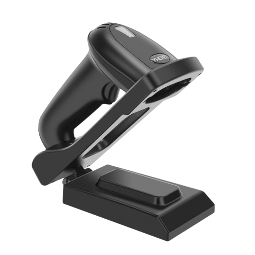 YHDAA YHD-5800DB 2D Wireless Bluetooth Barcode / QR Code Scanner + Stand (Black)