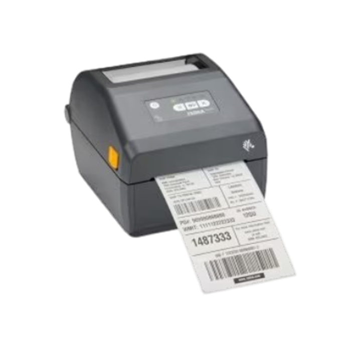 ZEBRA ZD421 label printer with label printing, 203 DPI, Ethernet and USB connectivity, compact design for efficient labeling.