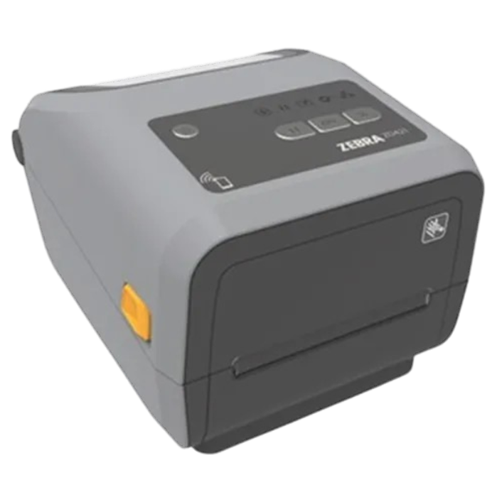 ZEBRA ZD421 label printer showcasing compact design and Ethernet/USB connectivity for efficient label production.