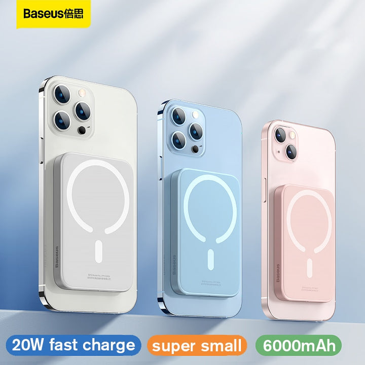 Baseus Magnetic Power Bank 20W 6000mAh Wireless External Battery